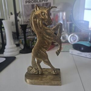 Vintage Brass Unicorn Figurine